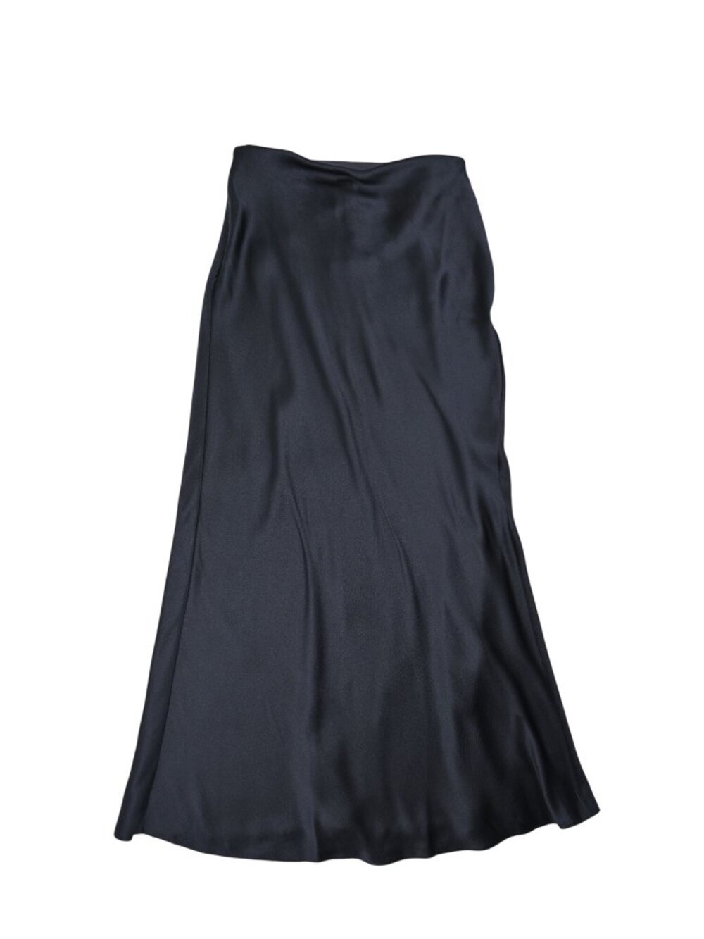 Lilysilk Double-Faced Silk Charmeuse Skirt in Midnight Blue